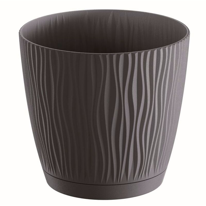 Vaso da fiori 1,6L Sandy p 14,9x14,9x13,9 cm, Antracite - Antracite