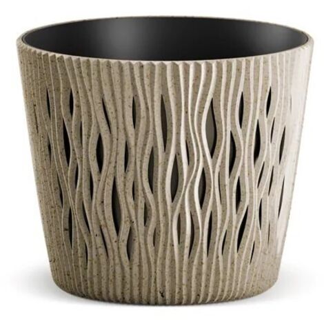 Vaso da fiori 1,7L Sandy Round 15,8x15,8x13,8 cm, Ocra