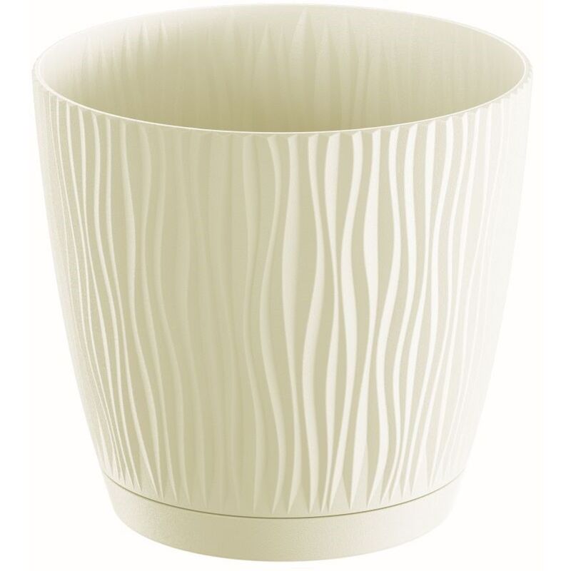 Vaso da fiori 1L Sandy p 12,9x12,9x12 cm, Crema - Crema