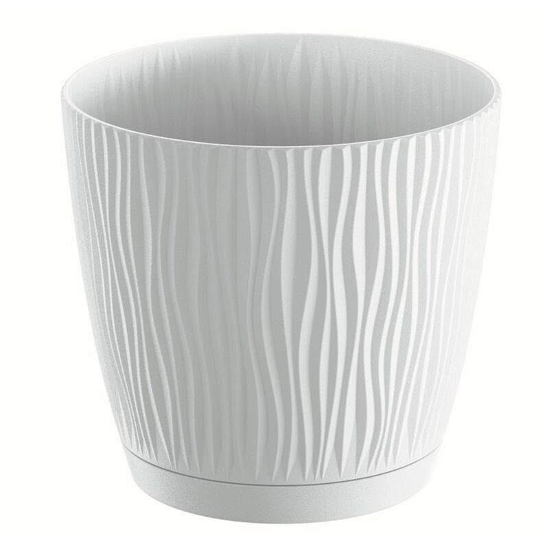 Vaso da fiori 3,3L Sandy p 18,8x18,8x17,5 cm, Bianco - Bianco