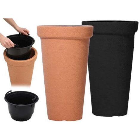 Vaso da fiori antracite 63x40cm