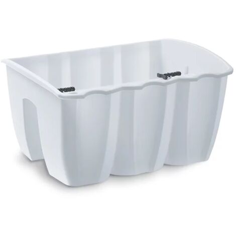 VASO DA FIORI DA BALCONE BALCONE BALAUSTRE BIANCO 40cm