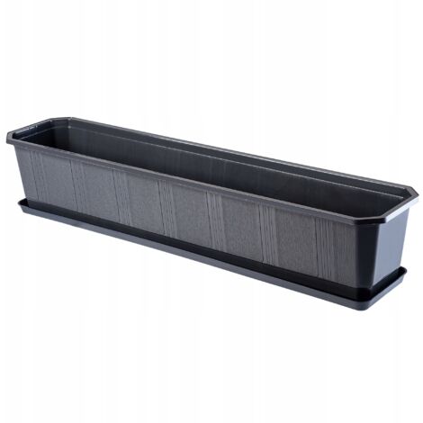 Vaso da fiori da balcone KADAX + supporto 80 cm grafite