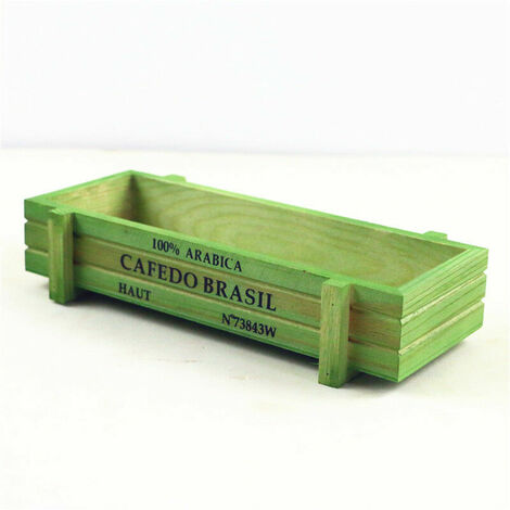 Vaso da fiori in legno per esterni, fioriera rettangolare Fioriere da balcone per esterni, vaso per piante da interno ed esterno (1PCS verde)