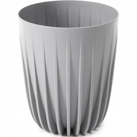 Vaso da fiori in plastica Mira Eco con inserto 19 cm grigio