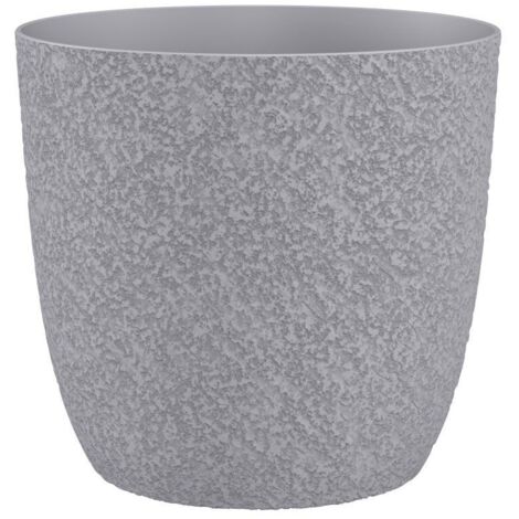 Vaso da fiori in plastica riciclata Turo 19 Platinum FORM-PLASTIC