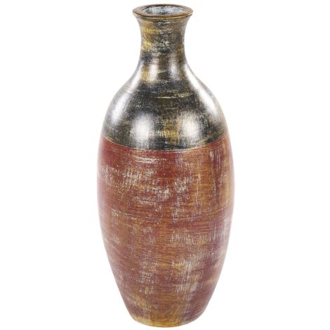 Vaso in terracotta tondo svasato nero lucido - vendita online su In-Vasi