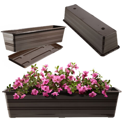 Vaso da fiori KADAX da balcone 60 cm + supporto