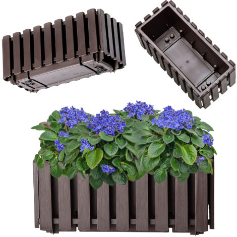 Vaso da fiori KADAX da balcone marrone da 38 cm