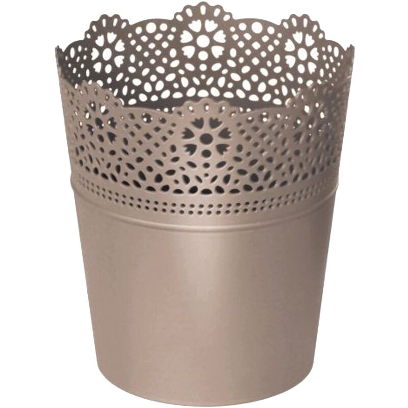 Vaso da fiori Lace 16x16x18,5 cm, Mocca - Mocca