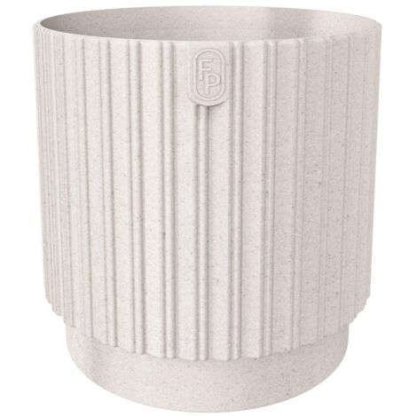 Vaso da fiori Mika Cyli Petit Eco Wood 22 bianco FORM-PLASTIC