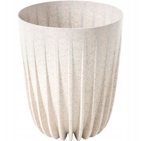 Vaso da fiori Mira Eco in legno e plastica con inserto, 14,5 cm, bianco