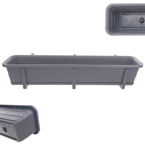 Vaso da fiori per balcone KADAX, supporto da 80 cm, ringhiera per balcone