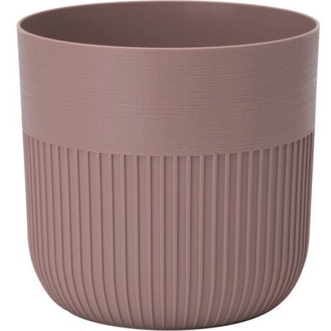 Vaso da fiori rotondo - GARDEN ID - Luca Grande - Ø 30 - 17 L - H 30 cm - Cacao