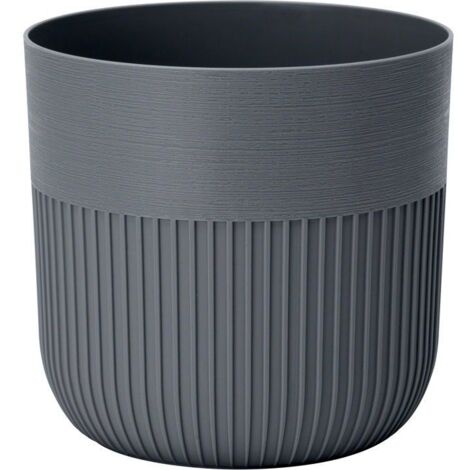 Vaso da fiori rotondo - GARDEN ID - Luca Grande - Ø 40 - 41 L - H 40 cm - Antracite