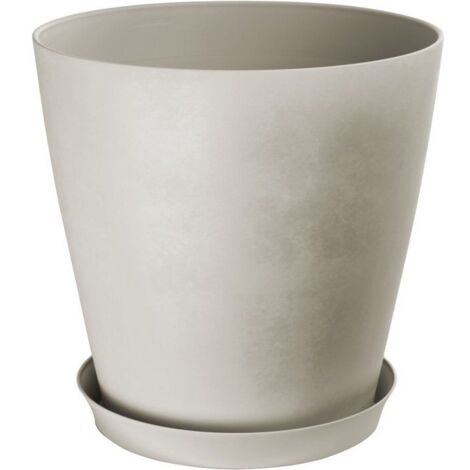 Vaso da fiori rotondo - GARDEN ID - Swing Cone - Ø 35 - 23 L - 34 cm - Pietra