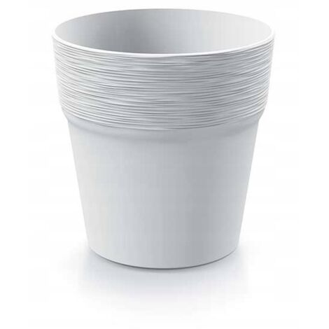 Vaso da fiori rotondo in plastica Furu, 12 cm, bianco