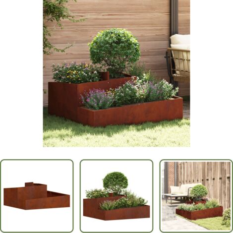 Vaso da giardino esterno -  Vaso da giardino Marrone 100 x 100 x 50 cm