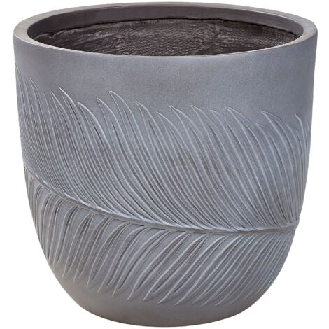 Vaso rettangolare per interno ed esterno grigio 29 x 70 x 50 cm EDESSA 