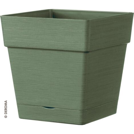 vaso da giardino "quadro save" verde lichene, 17 cm