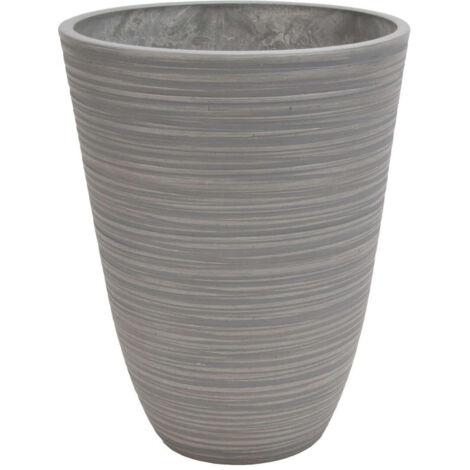 Vaso da giardino tondo grande in fibra sintetica diametro 39x46 cm Petunia -  BurlyWood
