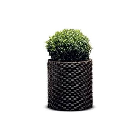 Vaso da giardino tondo marrone 44 x 44,3 cm