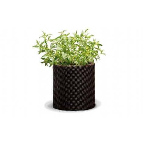 Vaso da giardino tondo marrone 44 x 44,3 cm