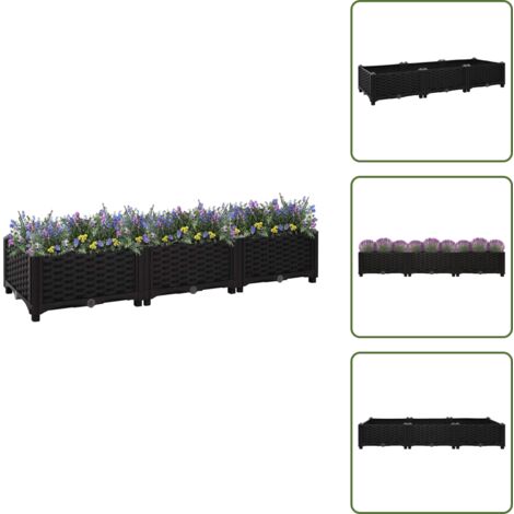 Vaso da giardino - vidaXL Fioriera Rialzata 120x40x23 cm in Polipropilene - Fioriera in polipropilene