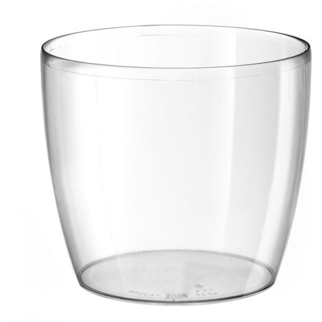 Vaso da Interno e Esterno Ø13,5x12,5 cm in Plastica Madeira 14 Trasparente