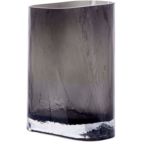 Vaso da tavolo in vetro grigio scuro 20 cm Mitata
