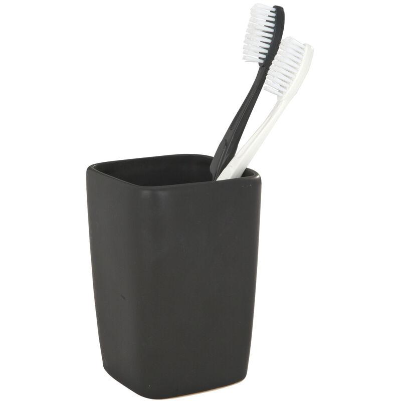 

Vaso cepillos de dientes portacepillo higiene pasta dental baño Faro negro - Wenko