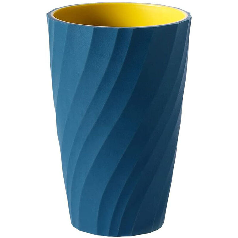 

Vaso de baño Vaso de lavado de dientes irrompible, suave y fácil de agarrar, organizador de cepillos de dientes para niños adolescentes y niños, azul