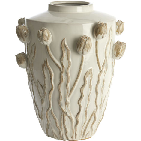 Vaso de cerámica Light & Living JUANA en crema – Ø38x45 cm