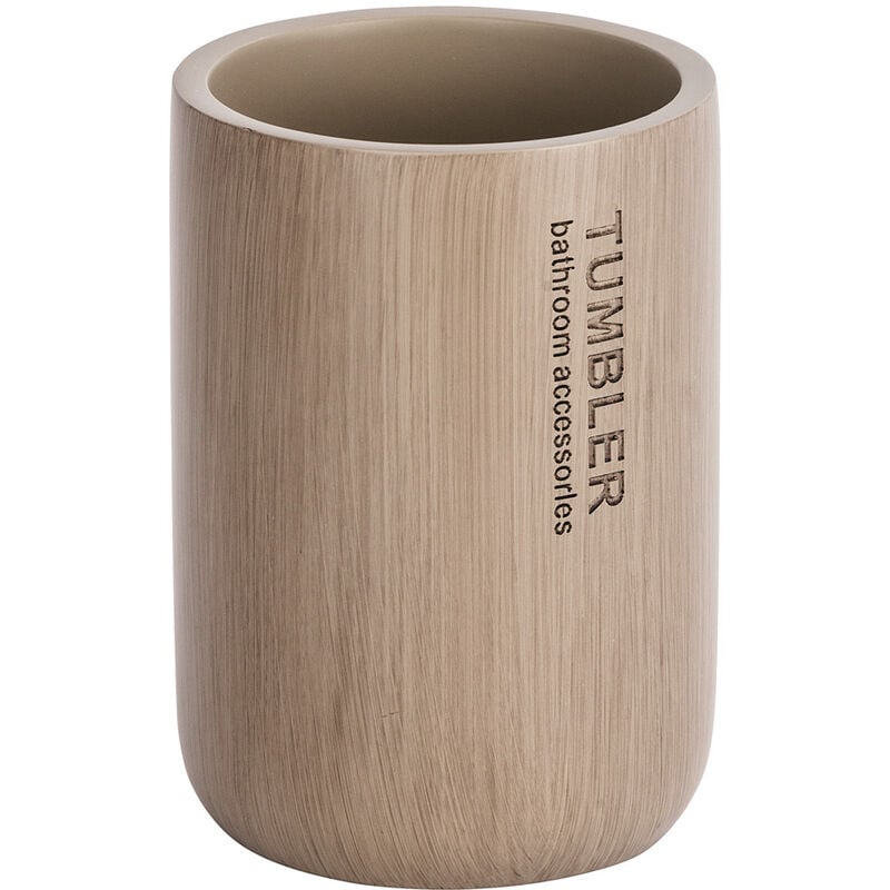 

Vaso cepillos de dientes portacepillo higiene pasta dental baño Palo taupe - Wenko