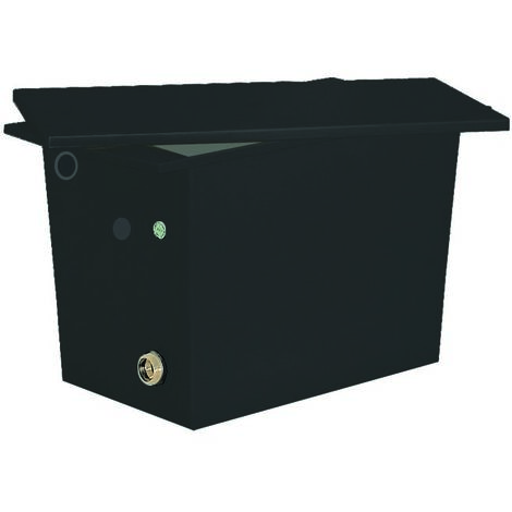 Vaso de expansión de plástico negro de 30 litros