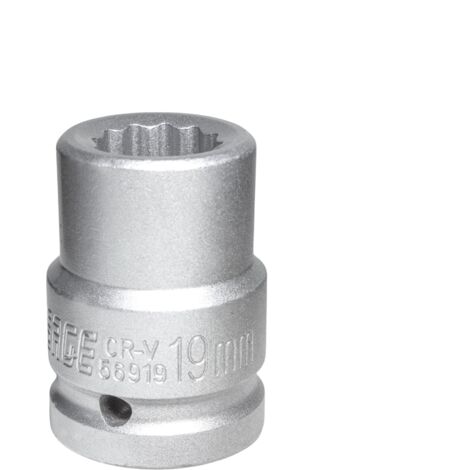 Vaso de impacto de 3/4" 19 mm, 12 puntas