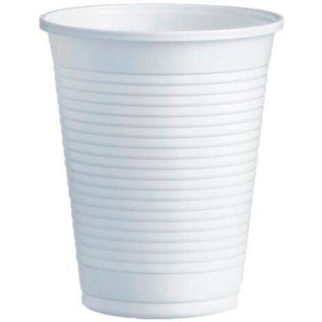 VASO DE PLÁSTICO PP 220CC BLANCO CAJA 100 UD