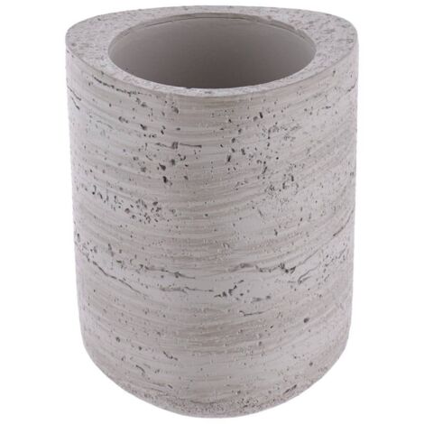 Vaso de poliresina efecto hormigón - gris - Tendance