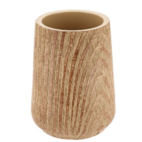 Vaso de poliresina efecto madera - natural - Tendance