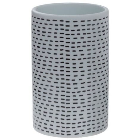 Vaso de Porcelana INES Blanco y Negro Spirella