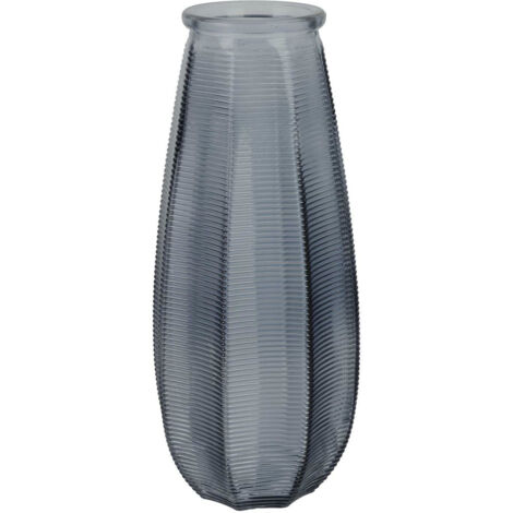 Vaso decorativo alto in vetro Capella grigio