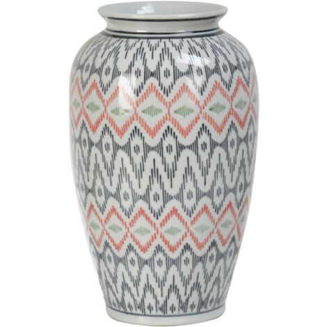 Vaso decorativo congo bombato in porcellana h 27 cm