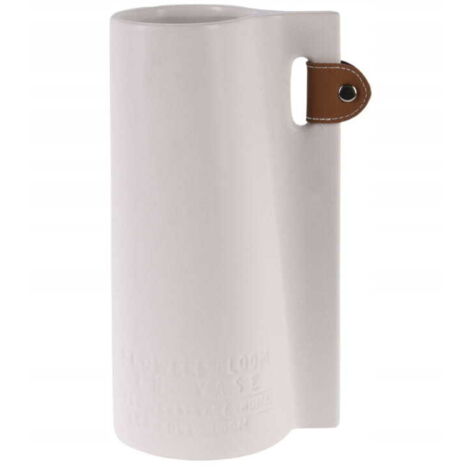 Vaso decorativo per fiori 24x13x10 cm in dolomite beige