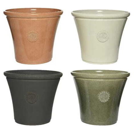 Vaso decorativo rotondo in polystone 40x45,5cm