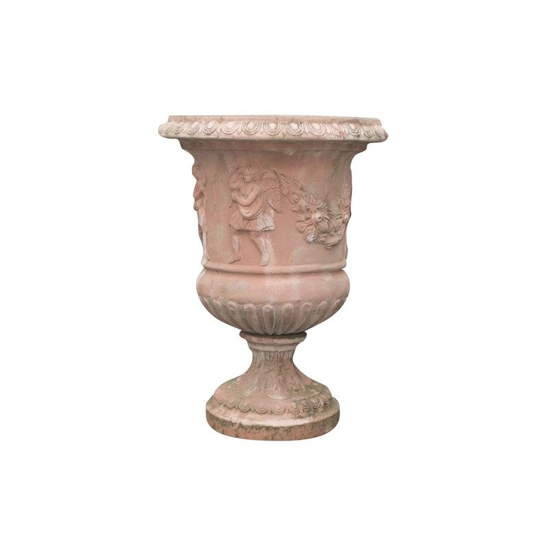 

Biscottini - Vaso dentado envejecido, en terracota toscana diam. 48x68 cm