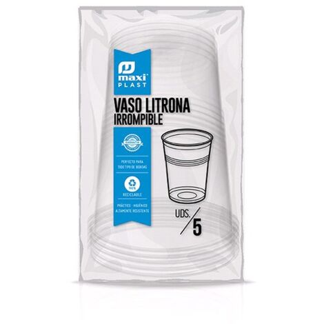 VASO DESECHABLE PP LITRONA TR B/5