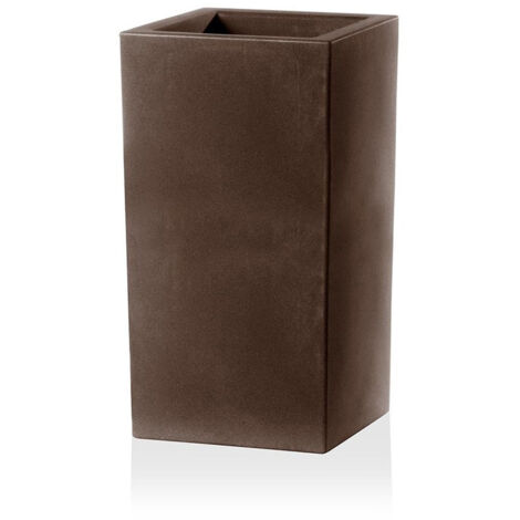 Vaso di design "Cubo Schio Alto" Essential da giardino e balcone per fiori e piante -Antracite