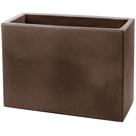 Vaso di design Moderno "Cassa Schio" Essential da giardino e balcone per fiori e piante -80 cm / Bronzo