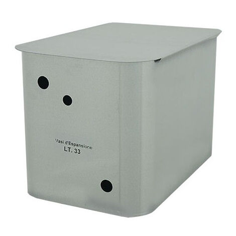 Vaso di espansione da 33lt inox 8 decimi aisi 304 aperto per termocamini e caldaie
