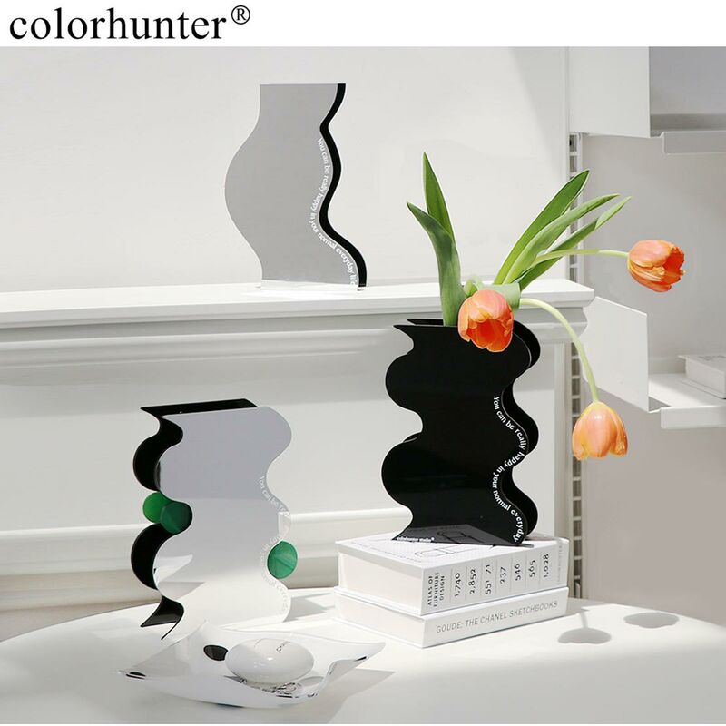 Vaso di fiori in acrilico geometrico contenitore